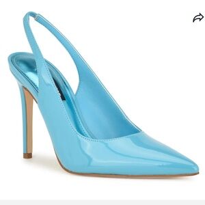NINE WEST Feather Slingback Heel - Medium Blue